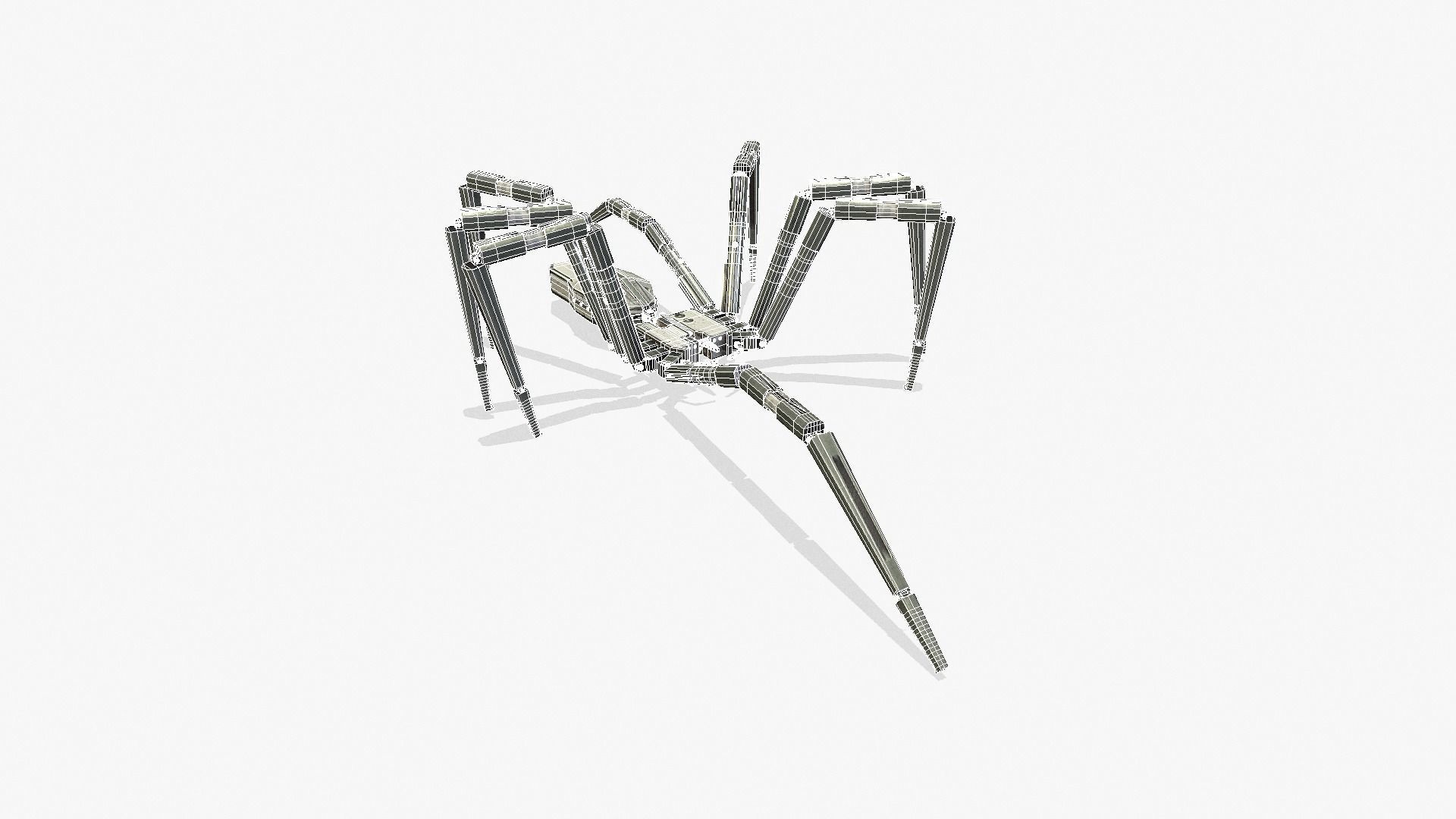 Spider bot v1 rigged and animated Low-poly 3D model_16