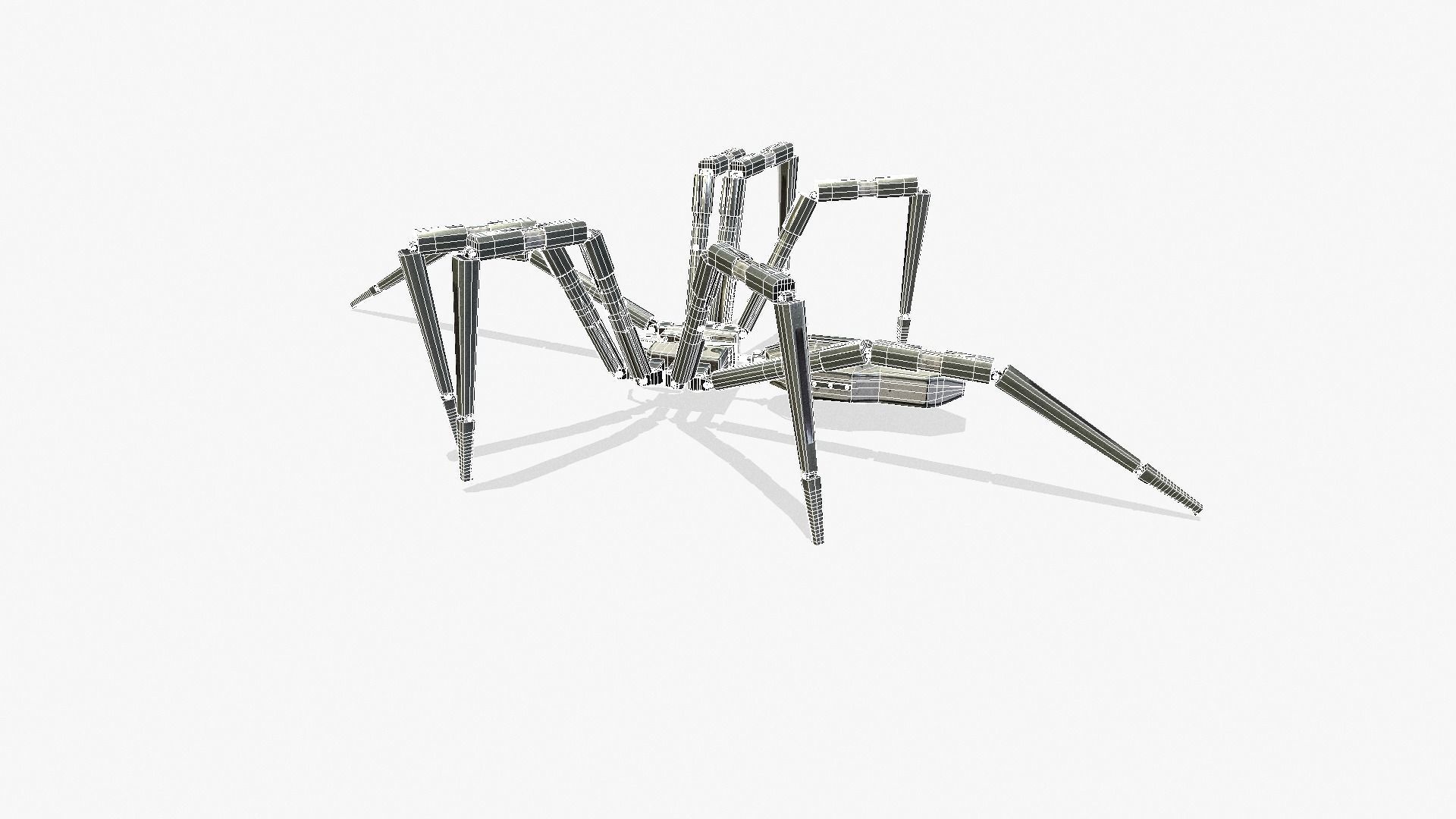 Spider bot v1 rigged and animated Low-poly 3D model_24