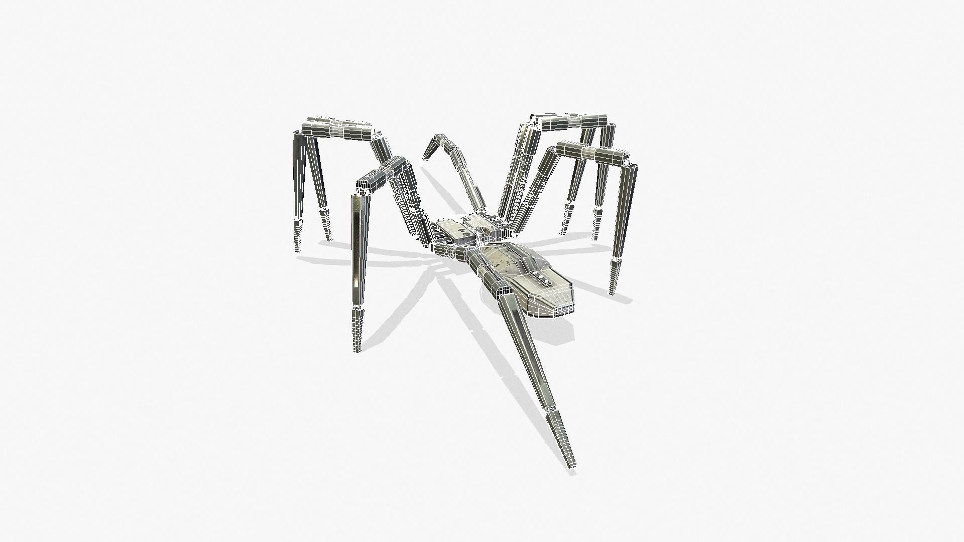 Spider bot v1 rigged and animated Low-poly 3D model_22