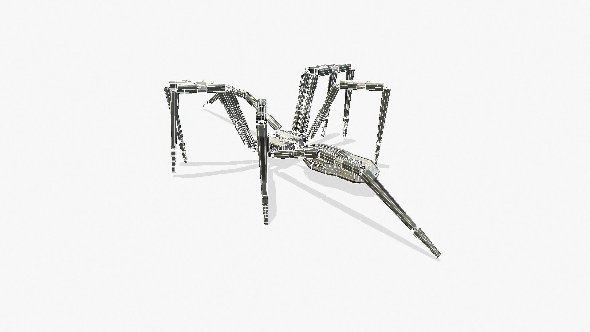 Spider bot v1 rigged and animated Low-poly 3D model_23