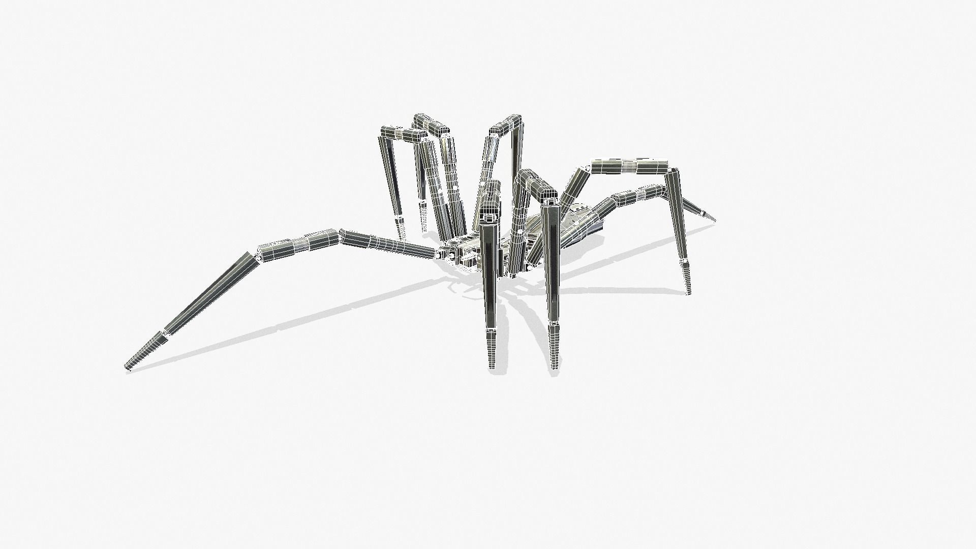 Spider bot v1 rigged and animated Low-poly 3D model_26