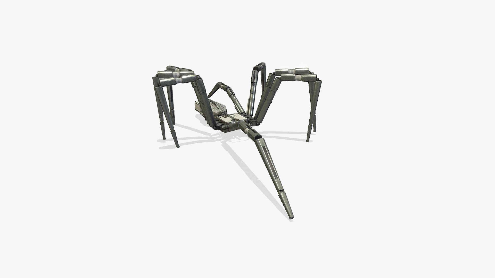 Spider bot v1 rigged and animated Low-poly 3D model_7
