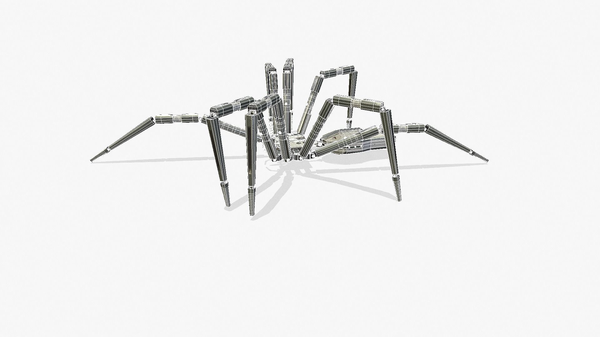 Spider bot v1 rigged and animated Low-poly 3D model_25