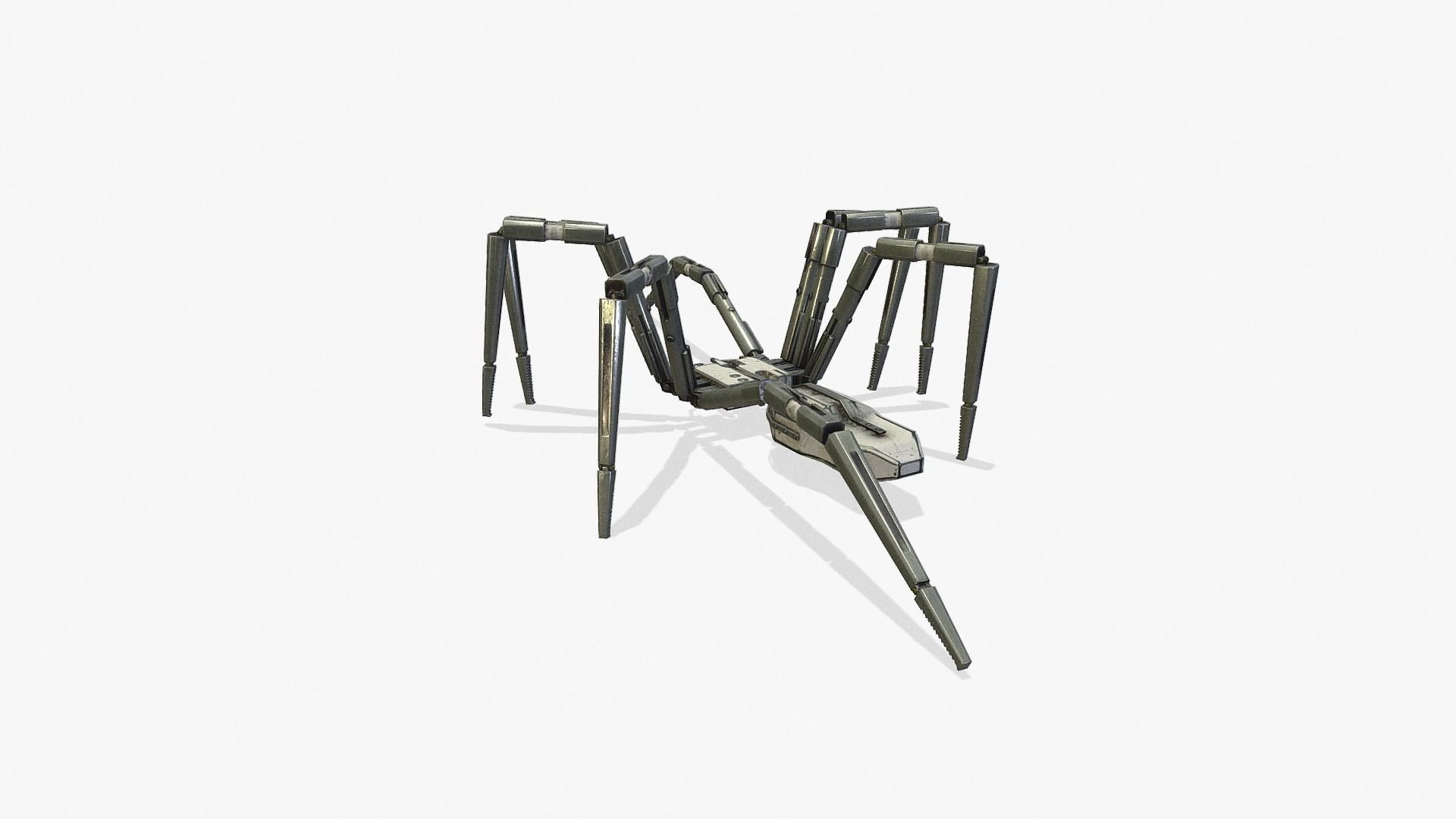 Spider bot v1 rigged and animated Low-poly 3D model_13