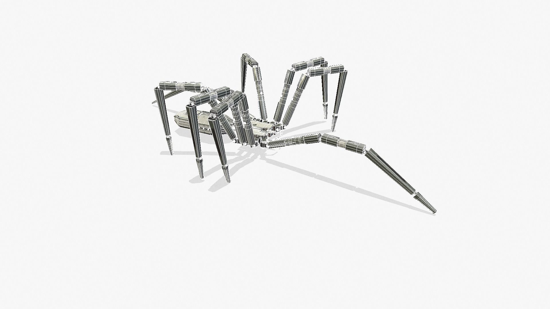 Spider bot v1 rigged and animated Low-poly 3D model_17