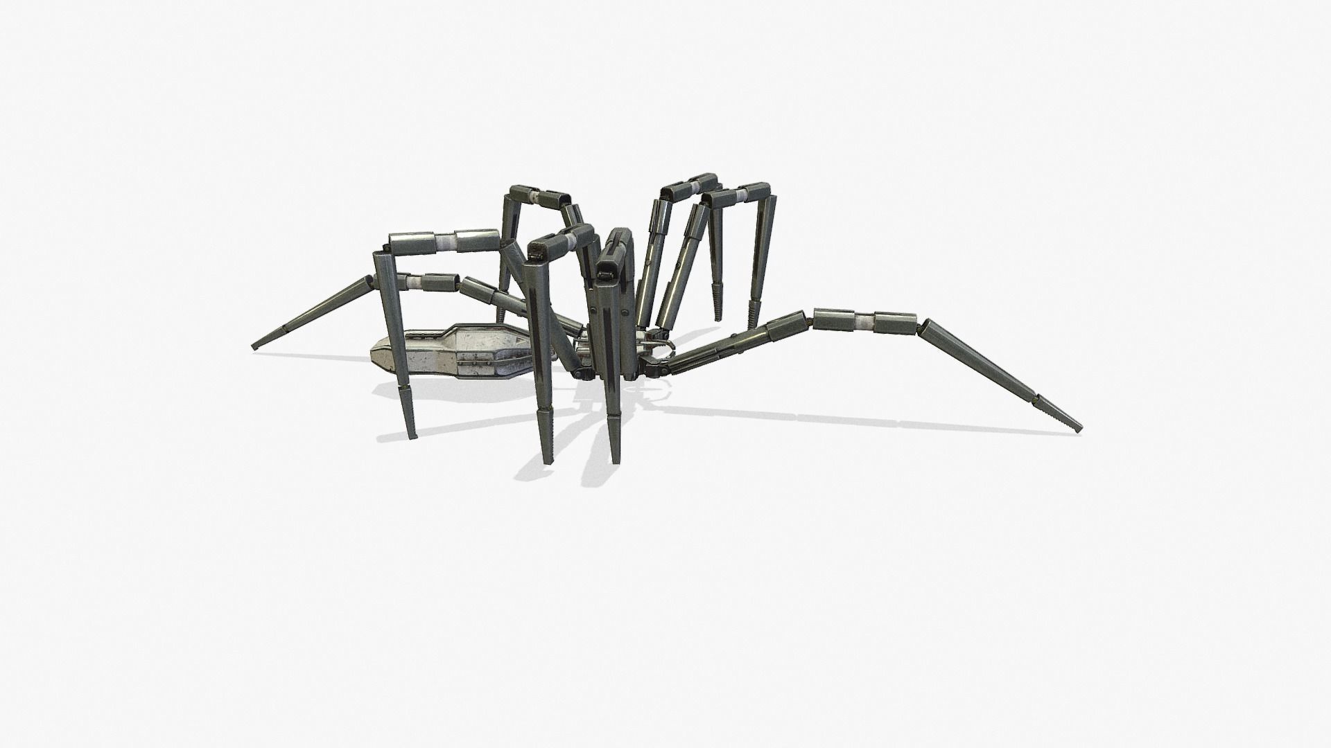 Spider bot v1 rigged and animated Low-poly 3D model_9