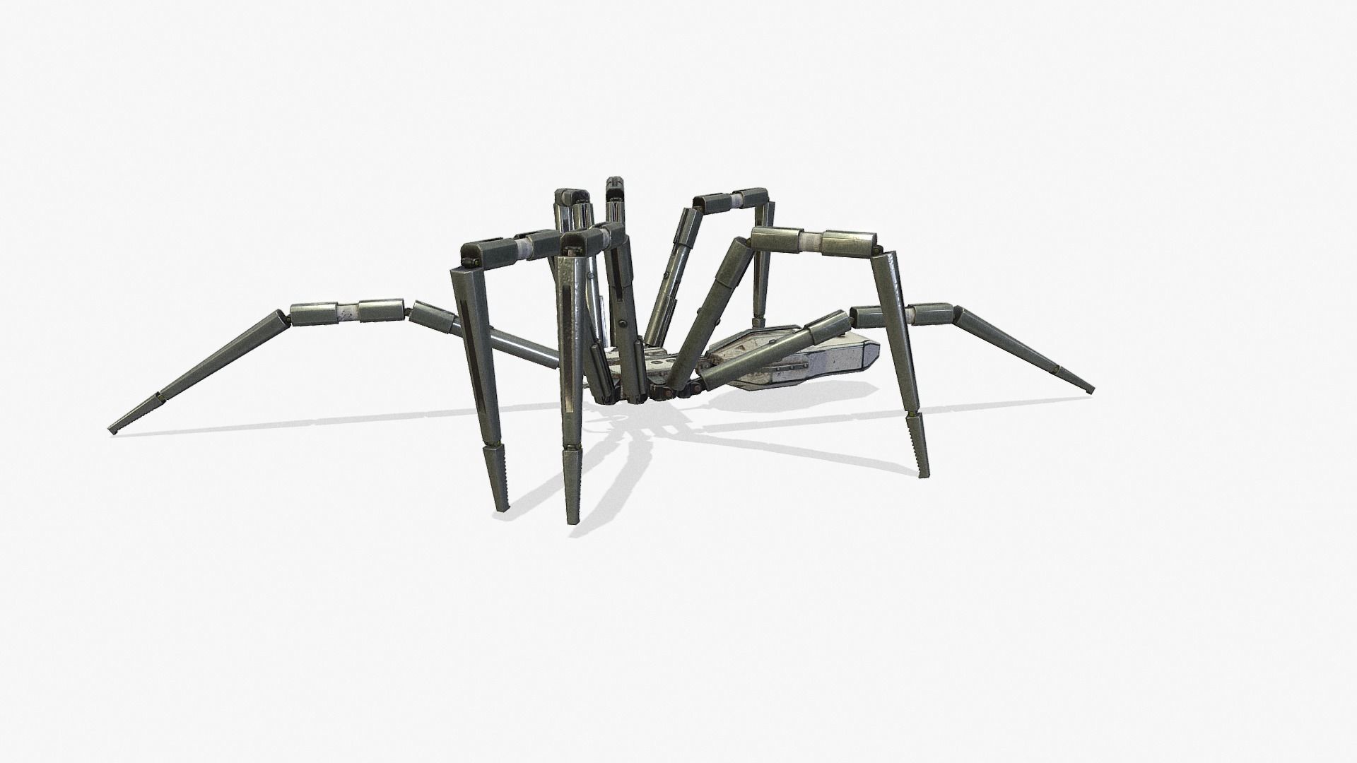 Spider bot v1 rigged and animated Low-poly 3D model_3
