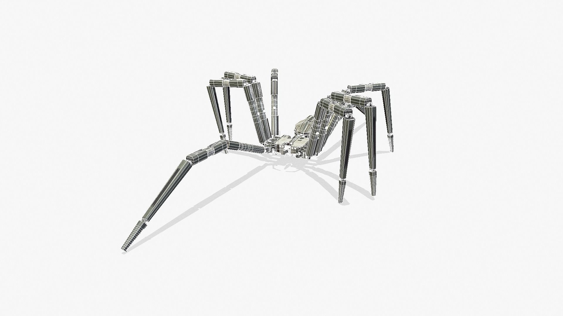 Spider bot v1 rigged and animated Low-poly 3D model_27