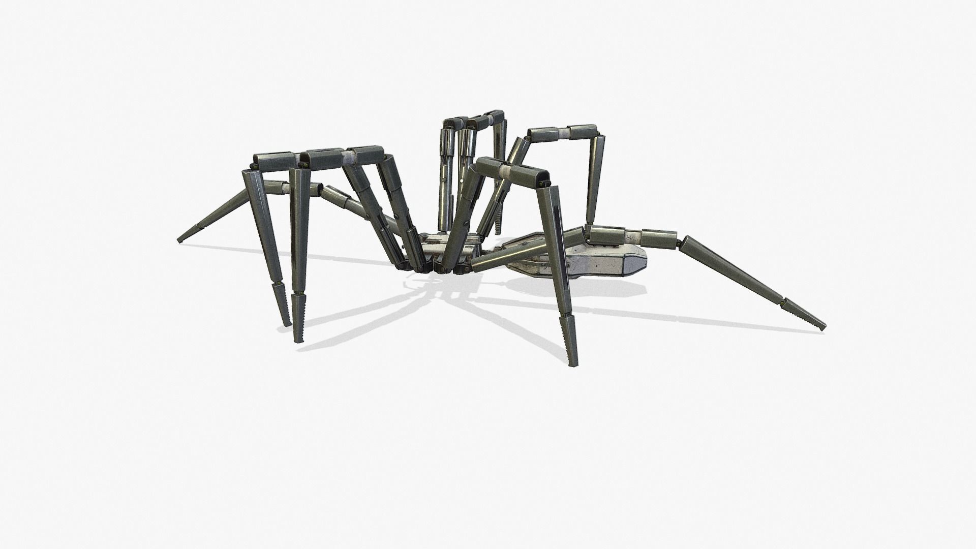 Spider bot v1 rigged and animated Low-poly 3D model_2
