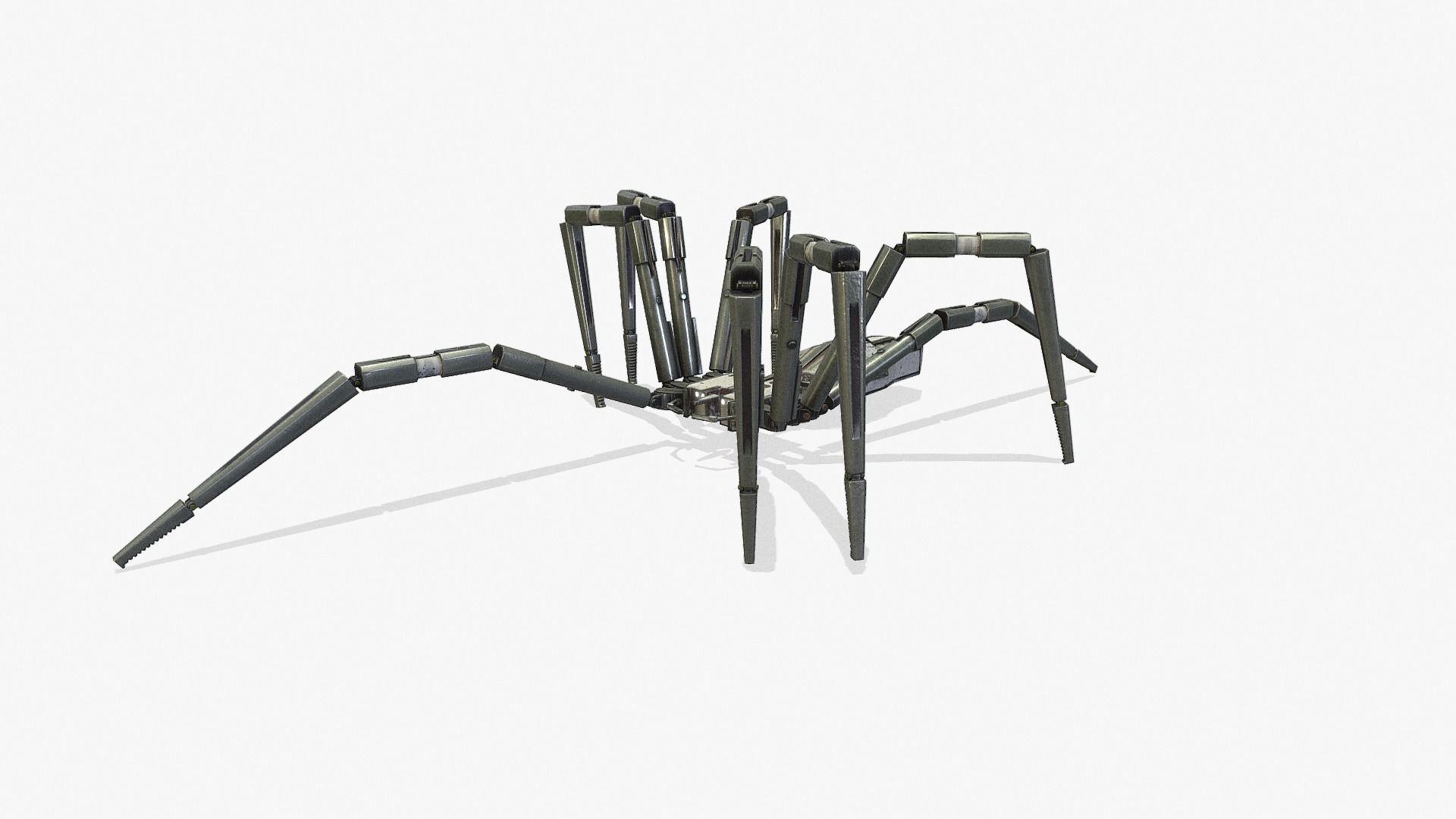 Spider bot v1 rigged and animated Low-poly 3D model_4