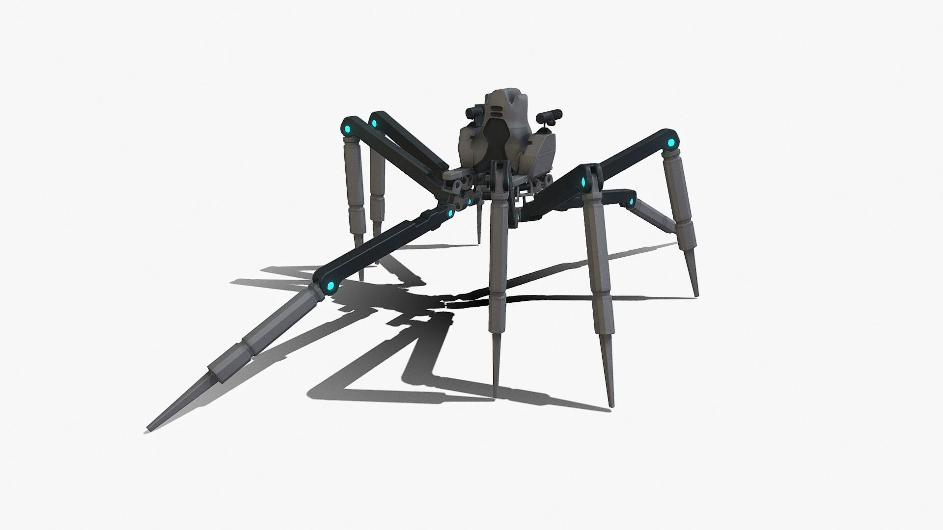 Spider bot v1-v2 and v3 3D Model Collection_74