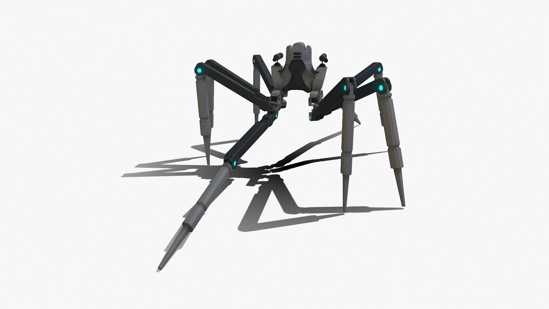 Spider bot v1-v2 and v3 3D Model Collection_76