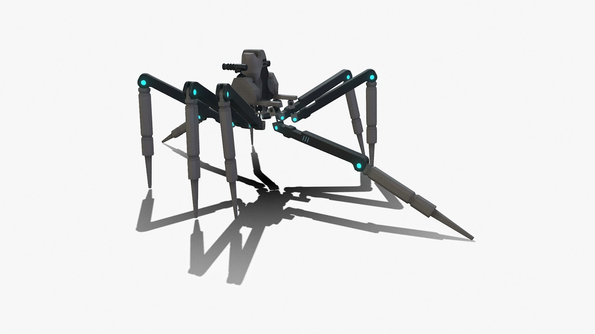 Spider bot v1-v2 and v3 3D Model Collection_78