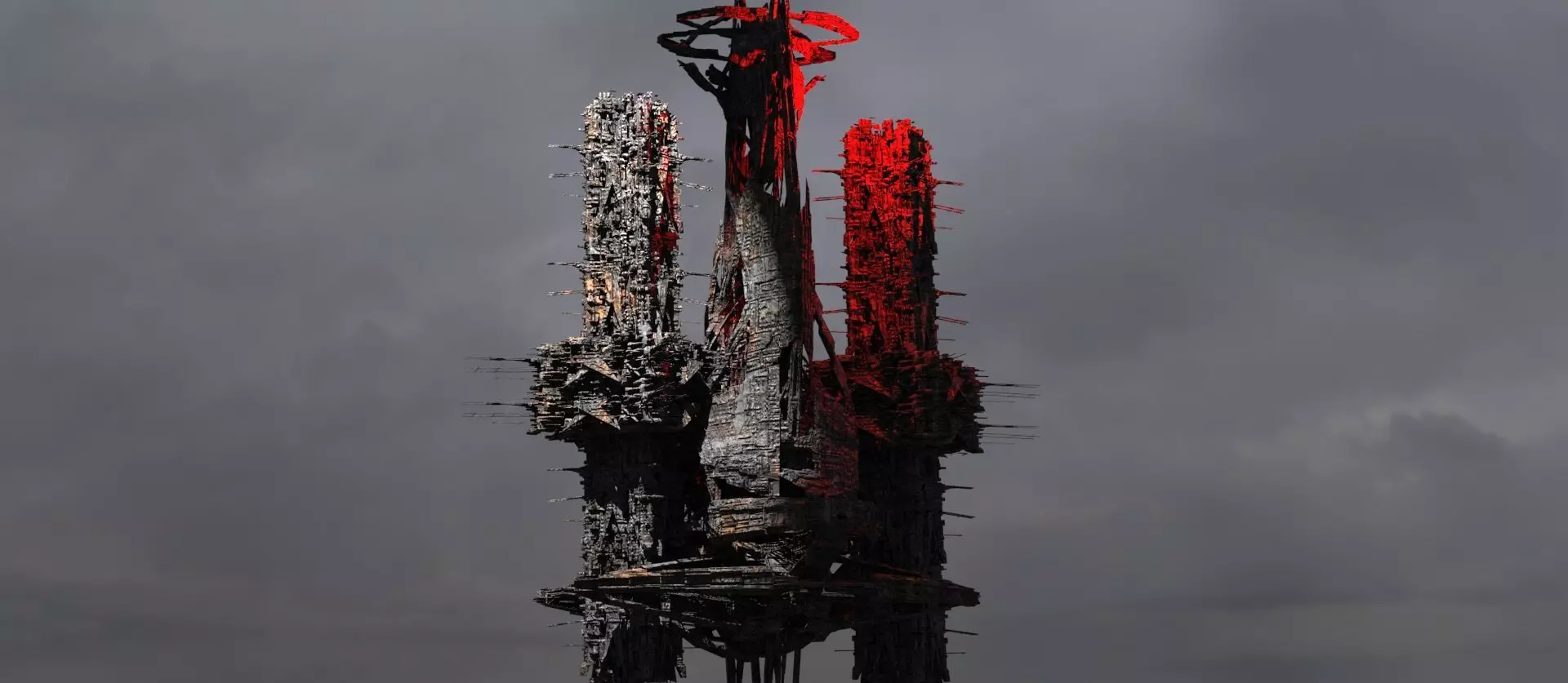 Dark Seid terraformed Towers 3D model