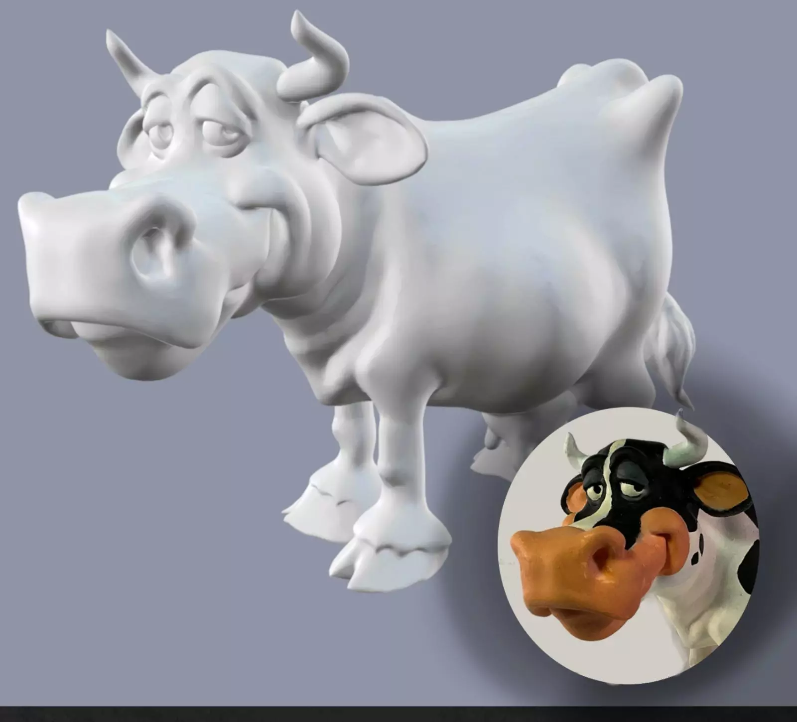 Cartoon Cow for Printing 3D print model_0