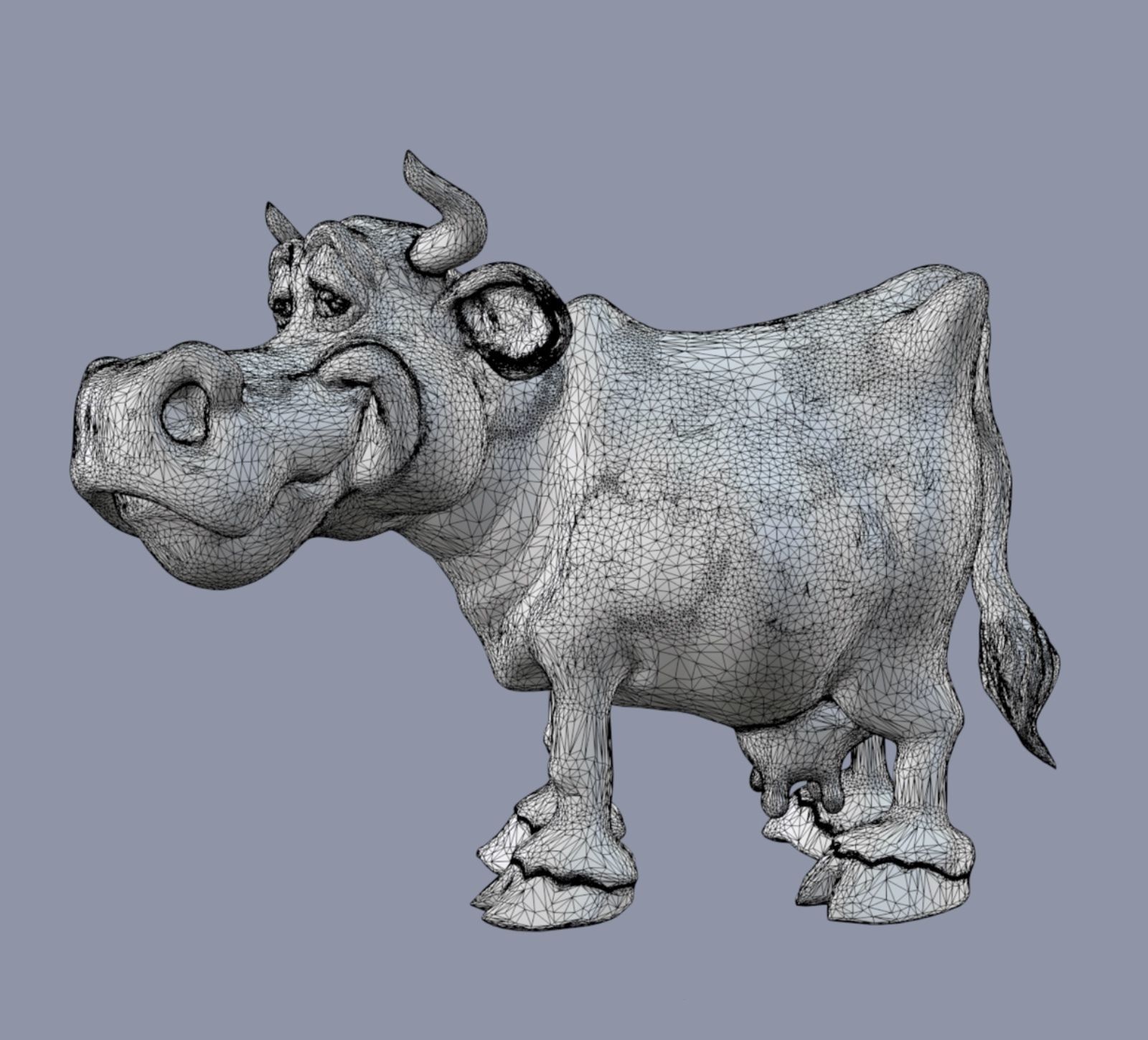 Cartoon Cow for Printing 3D print model_16