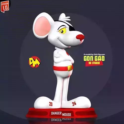Danger Mouse Fanart 3D print model