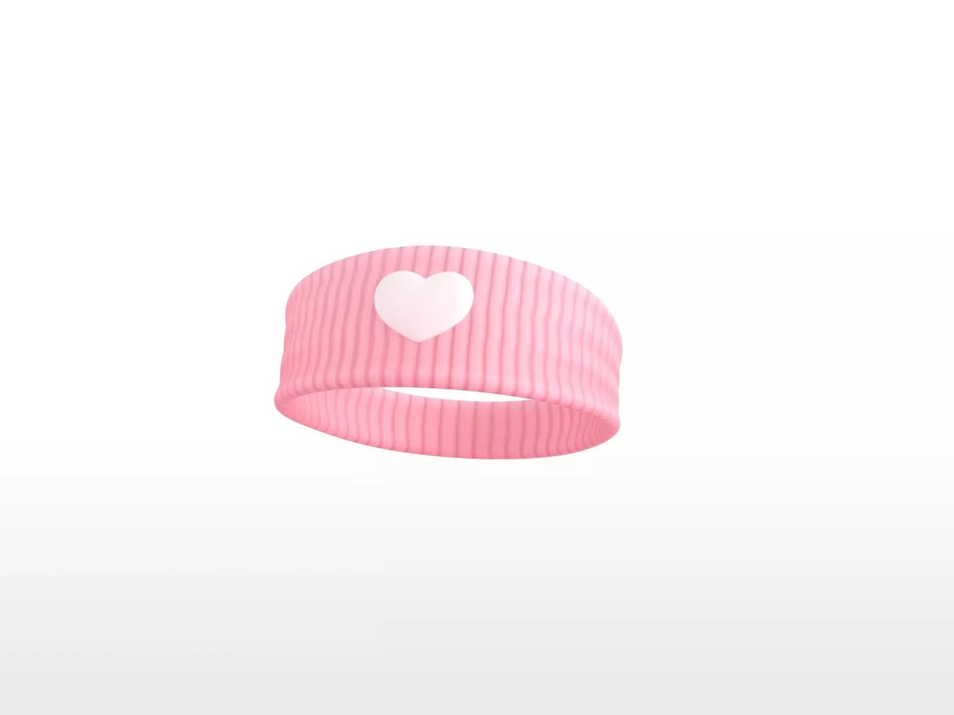 Headband029 Heart Headband 3D model