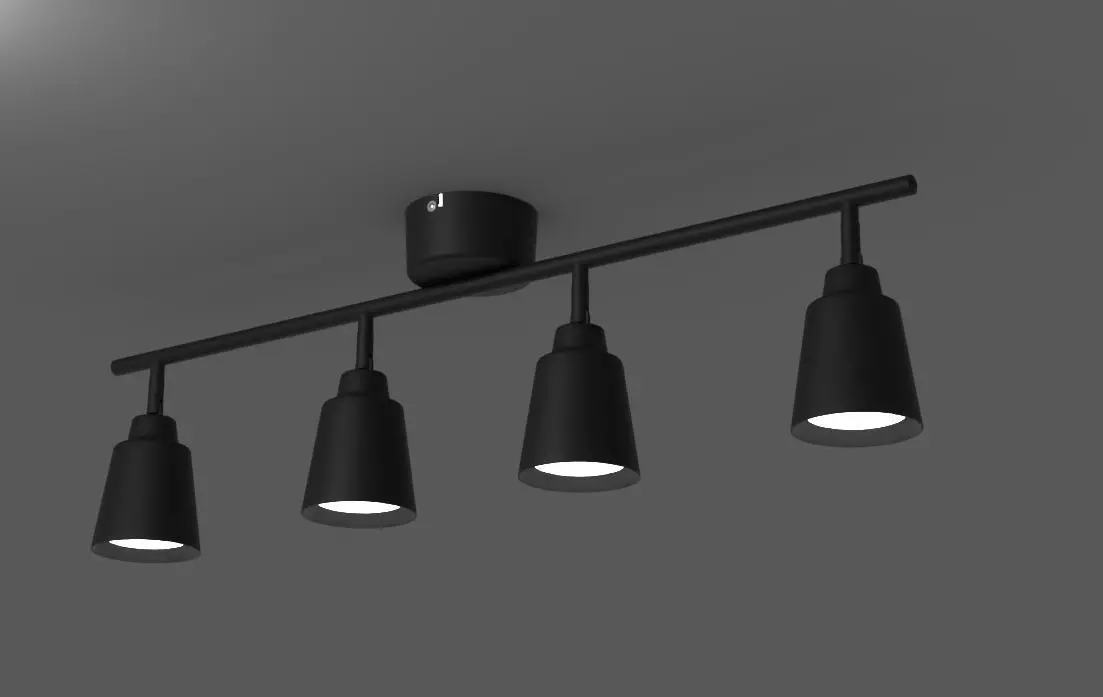 ceiling 4spotlights Free low-poly 3D model