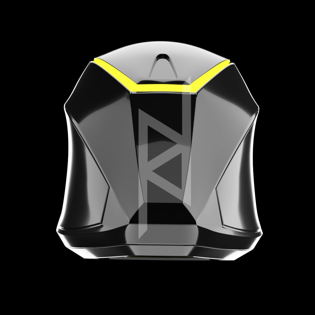 Tron Legacy Black Guard Helmet 3D print model_3