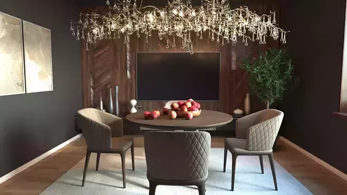 Interior Scene of Living Room 06