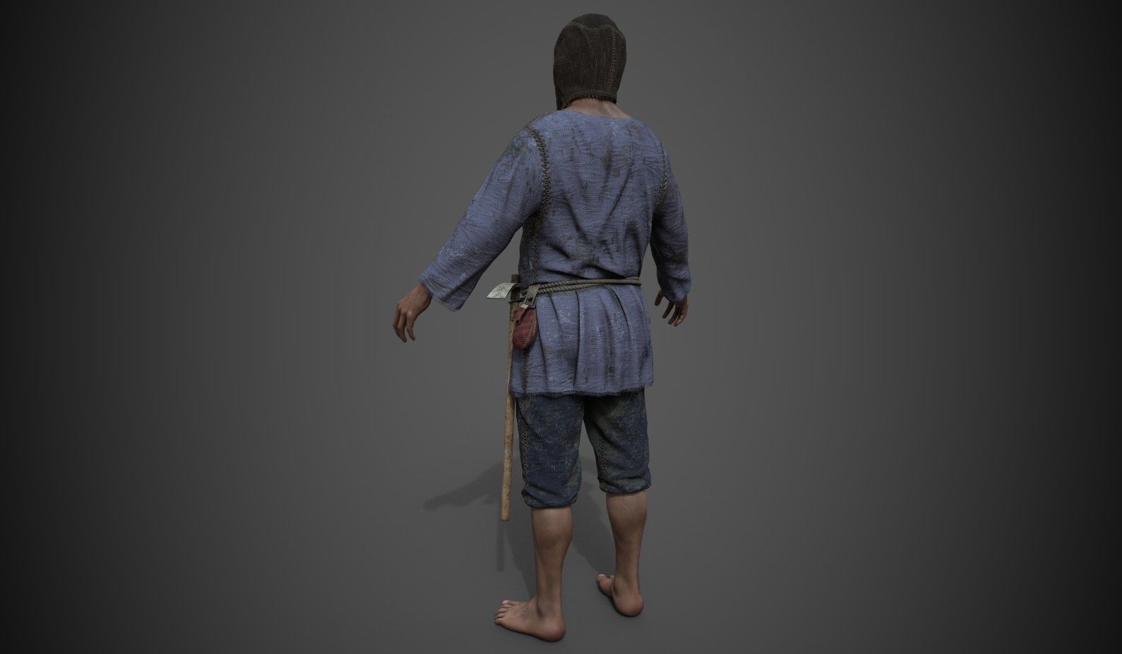 laborer 1  Low-poly 3D model_1