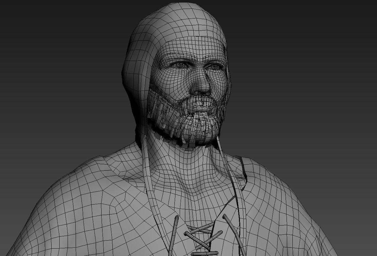 laborer 1  Low-poly 3D model_6