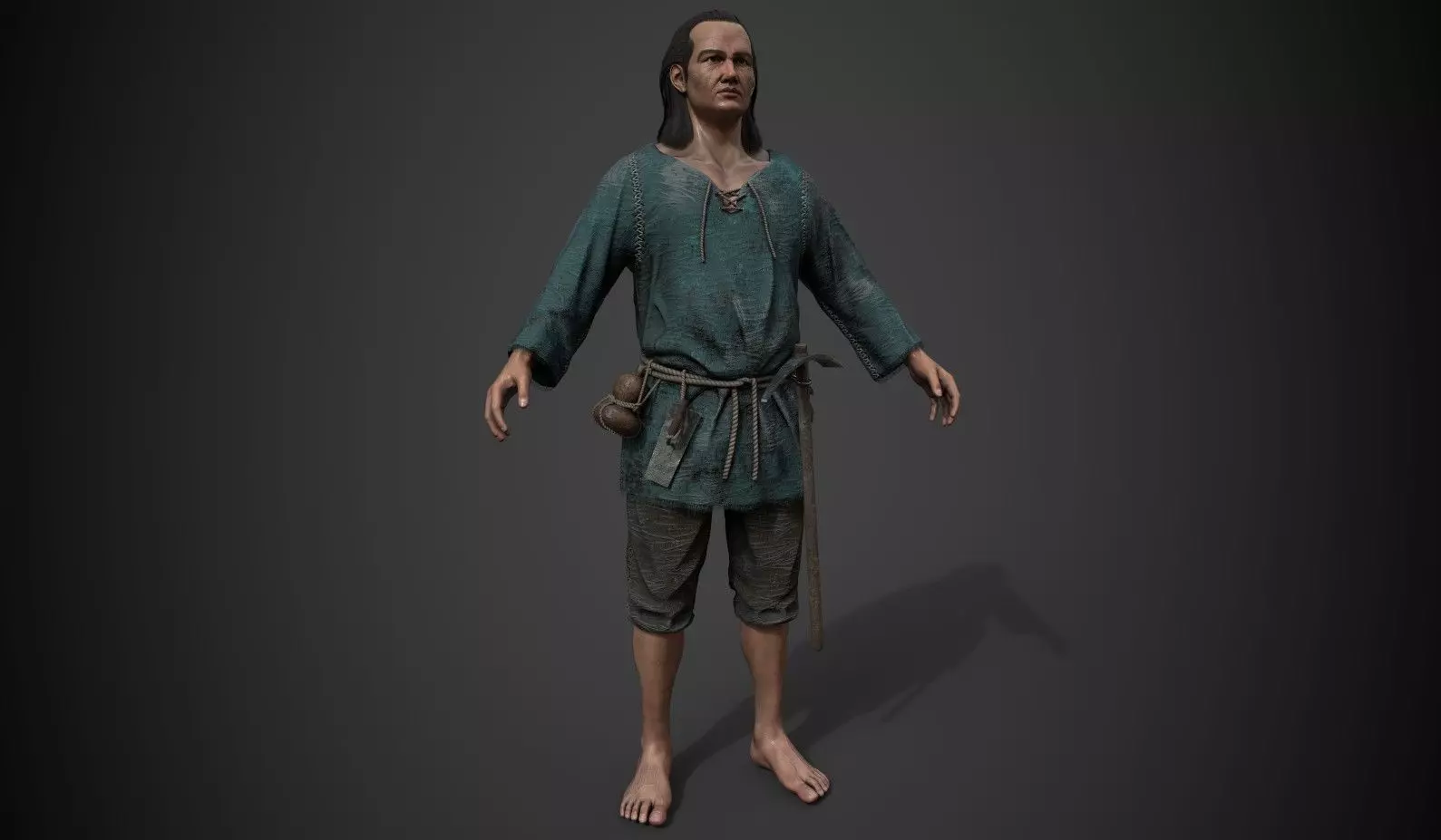laborer 2 Low-poly 3D model
