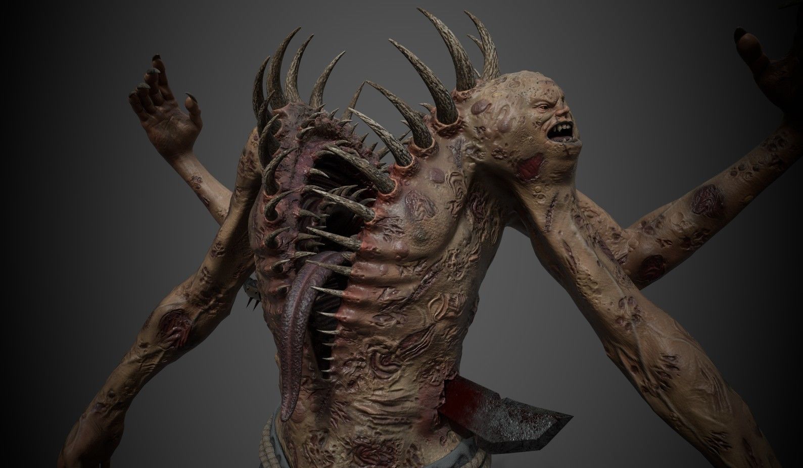 Monster 2 Low-poly 3D model_2