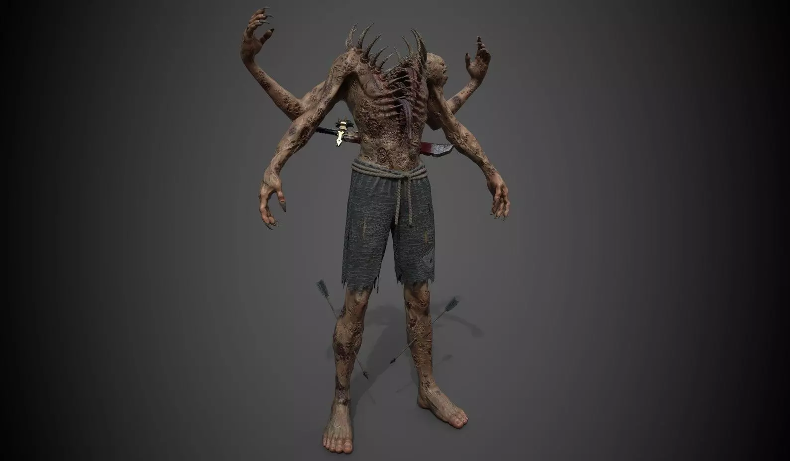 Monster 2 Low-poly 3D model_0