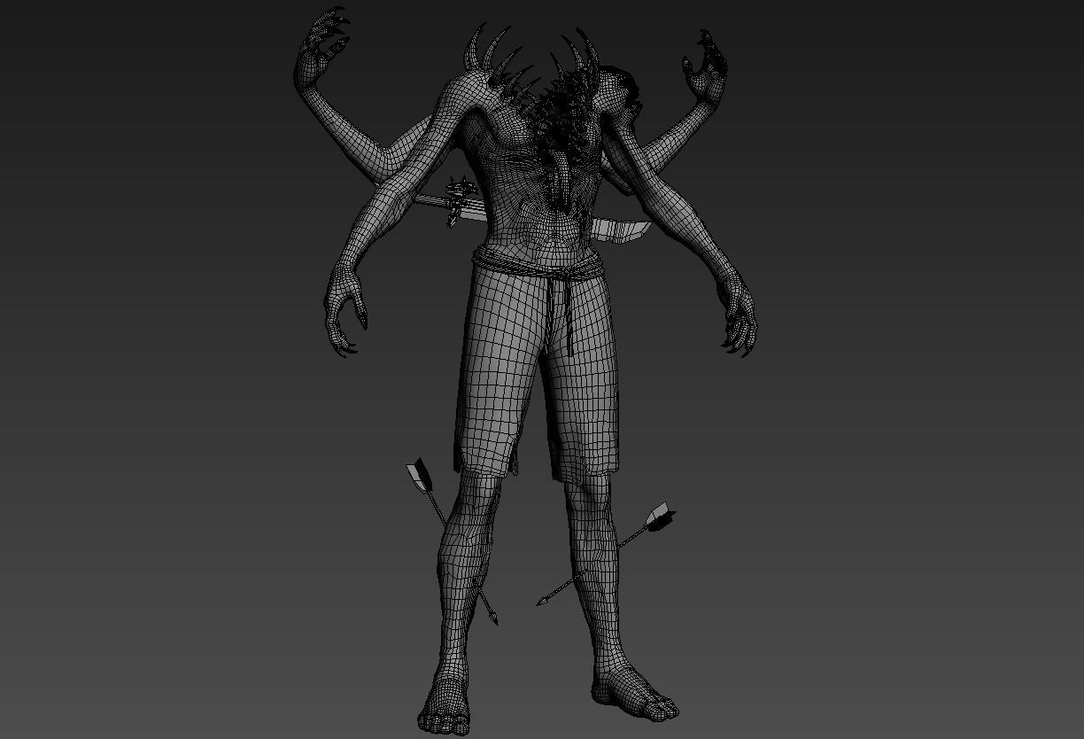 Monster 2 Low-poly 3D model_5