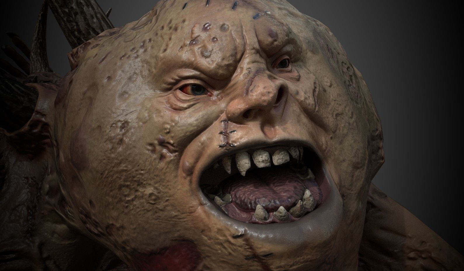 Monster 2 Low-poly 3D model_3