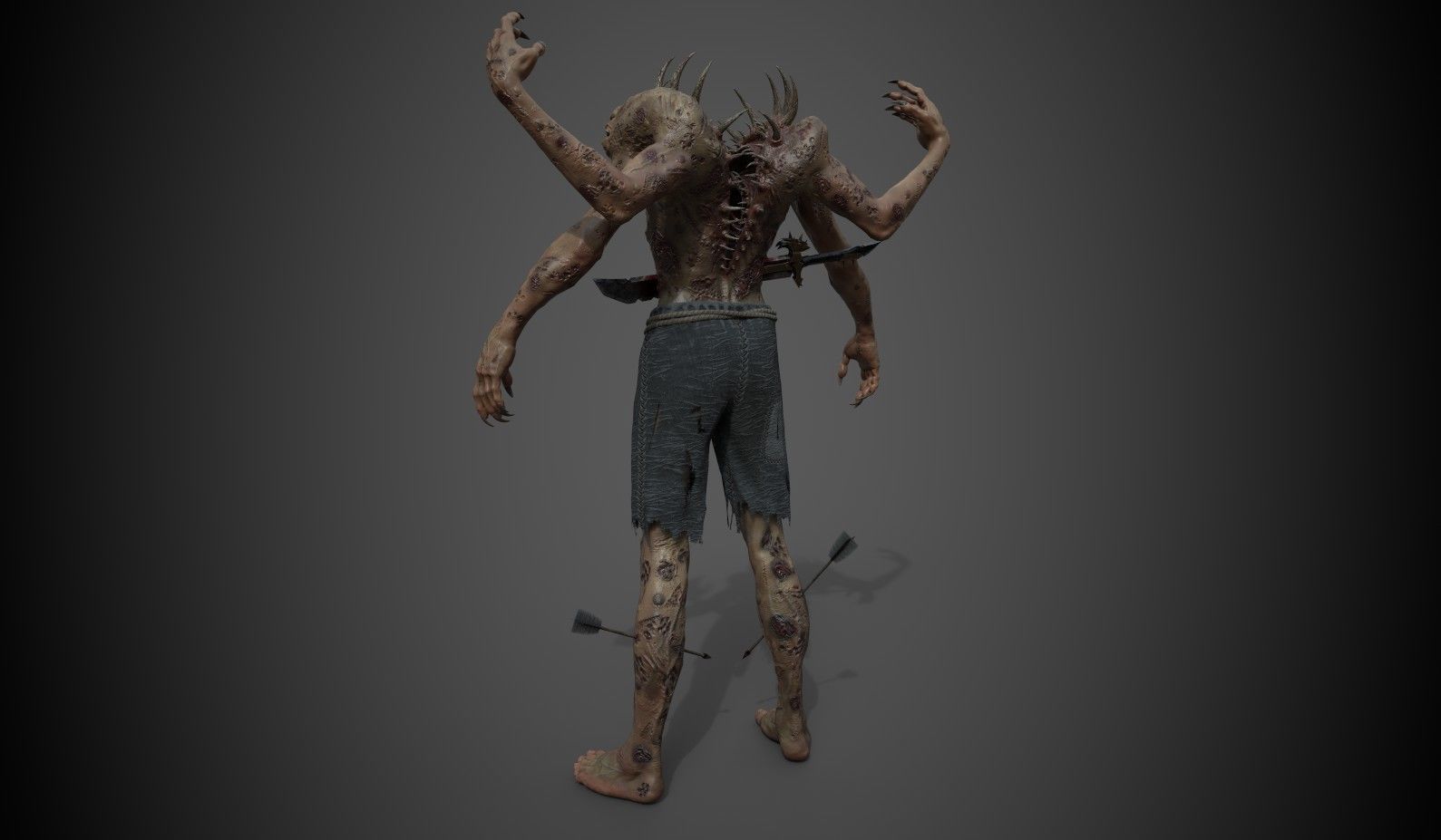 Monster 2 Low-poly 3D model_1