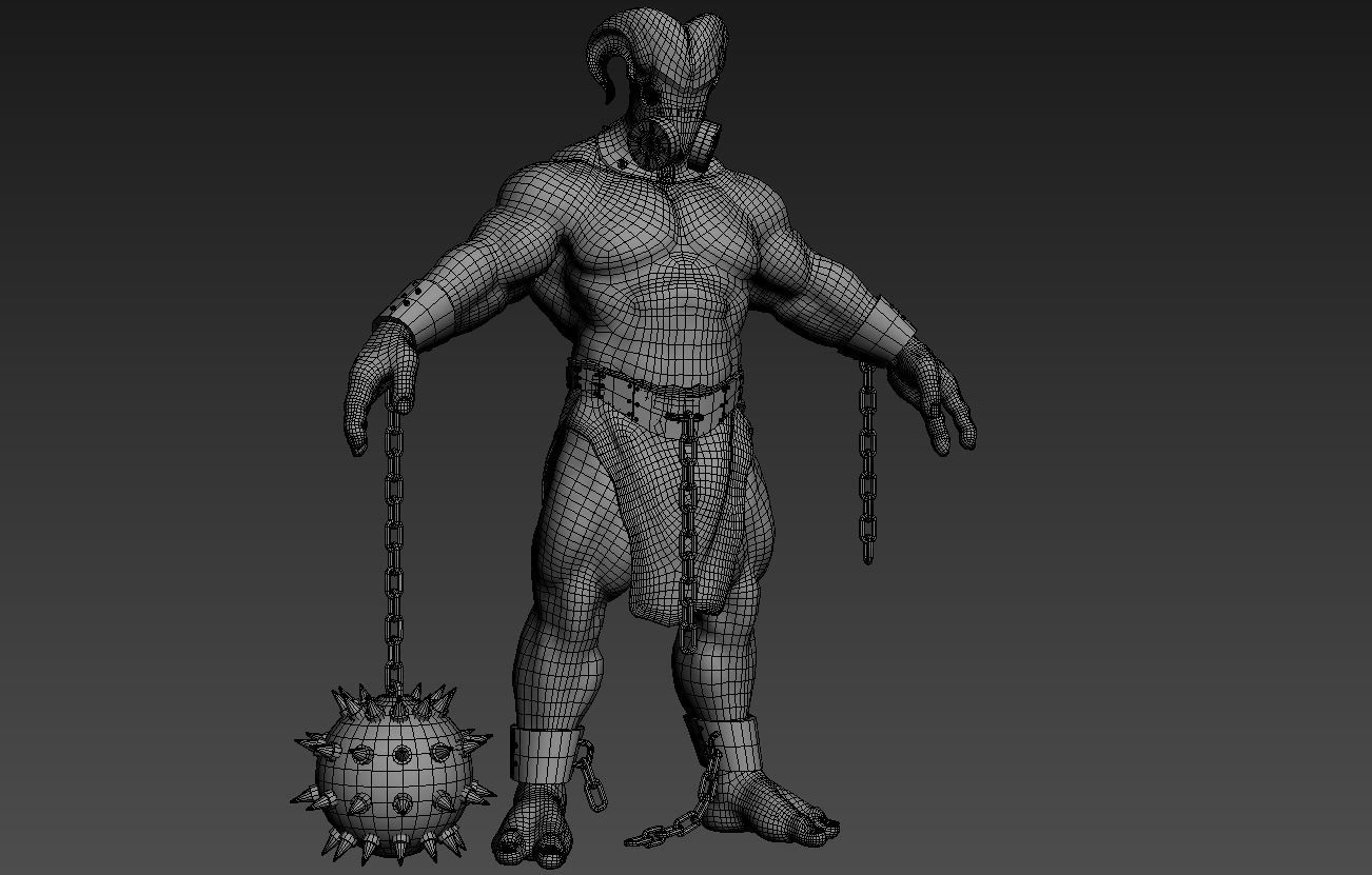 Monster 3 Low-poly 3D model_5