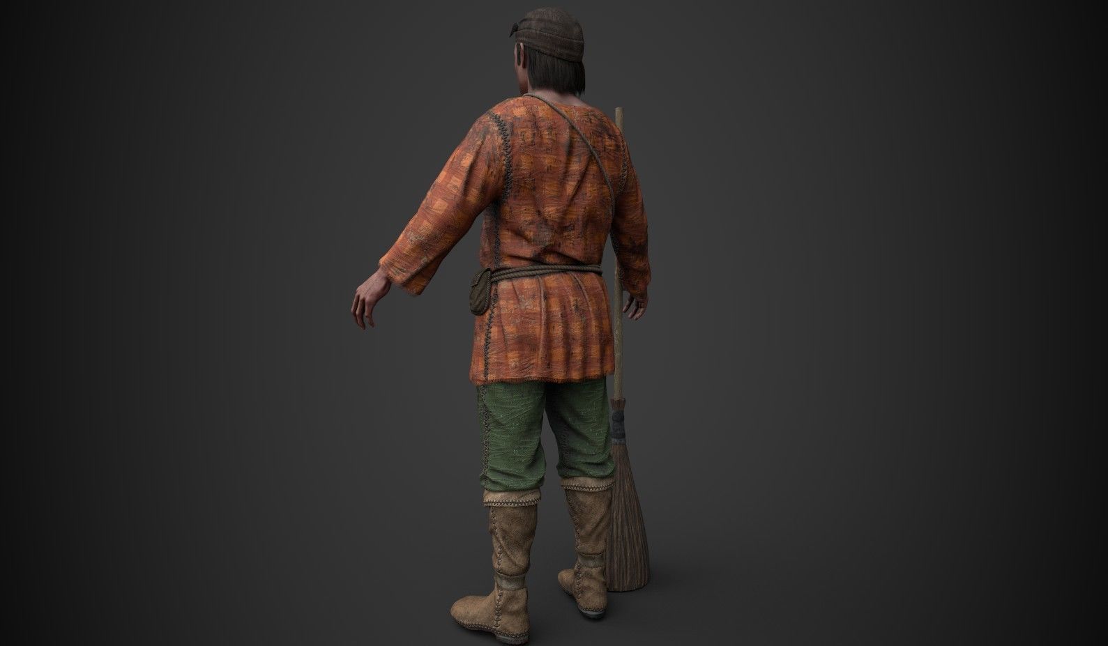 Municipal workers  Low-poly 3D model_1