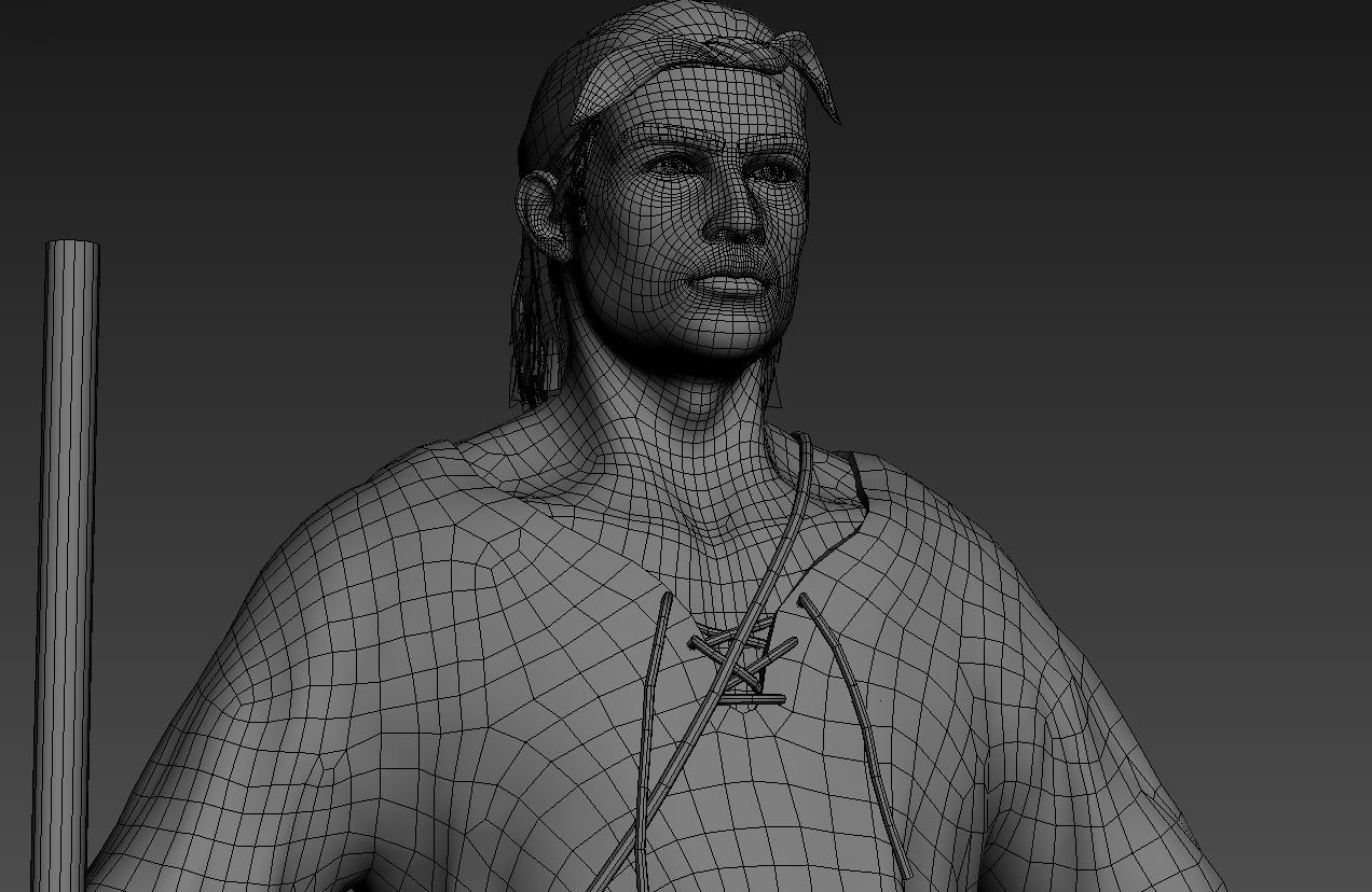 Municipal workers  Low-poly 3D model_6