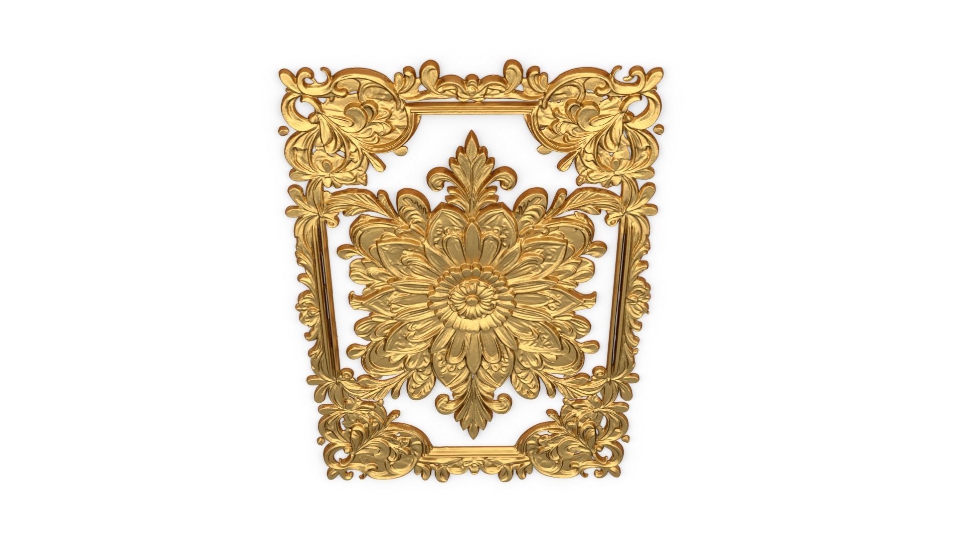 classical door decor 13  3D model_4