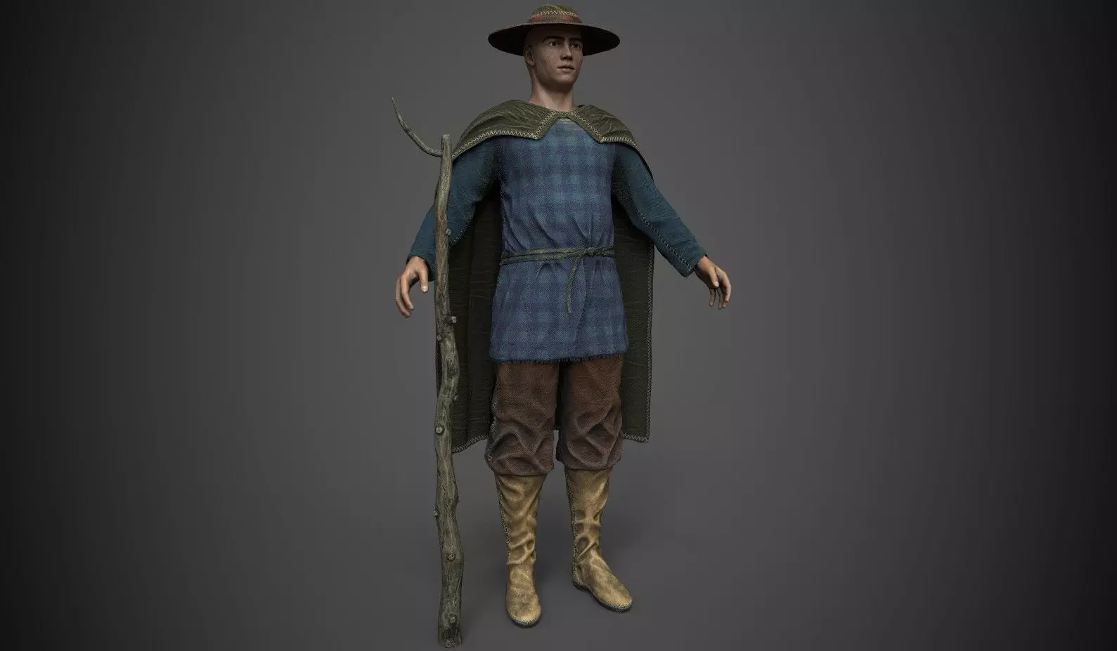 shepherd 2 Low-poly 3D model_0