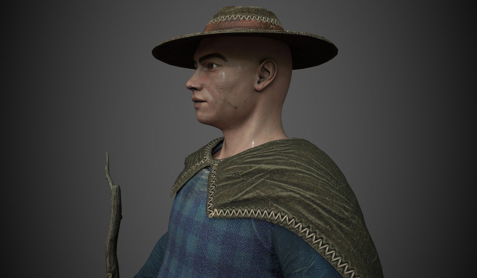 shepherd 2 Low-poly 3D model_4