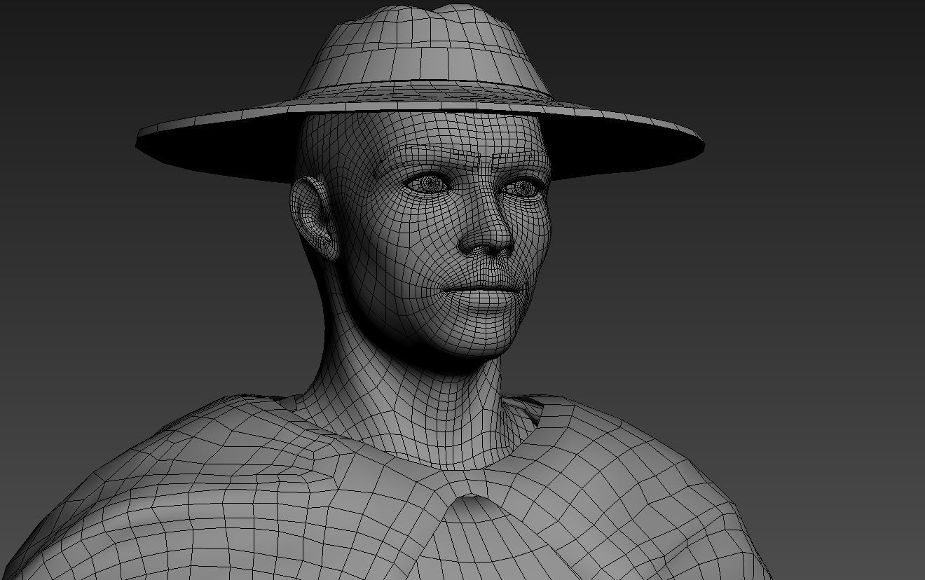 shepherd 2 Low-poly 3D model_6