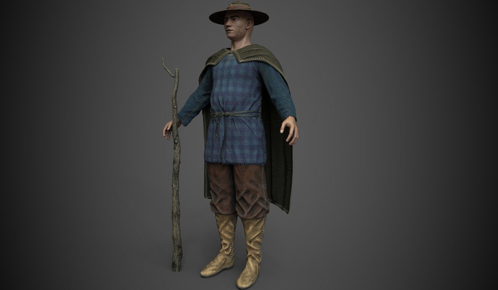 shepherd 2 Low-poly 3D model_1