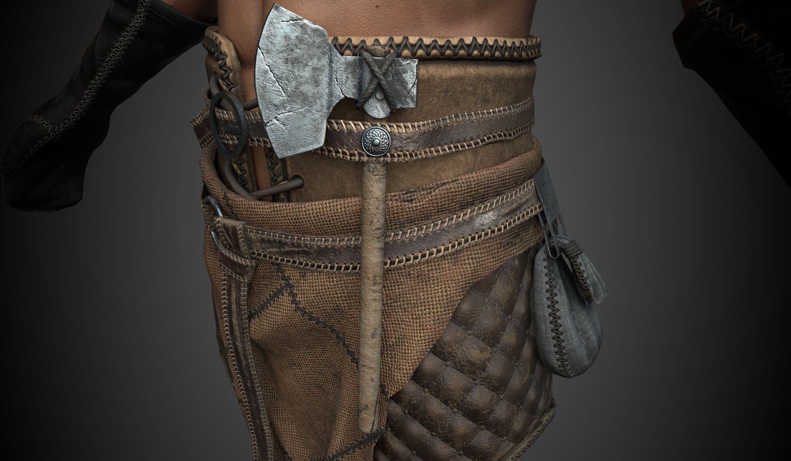 Stone Miner Low-poly 3D model_5