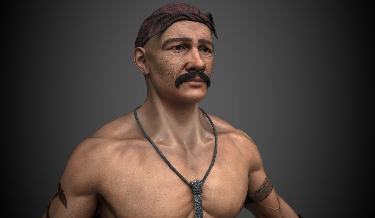 Stone Miner Low-poly 3D model_2