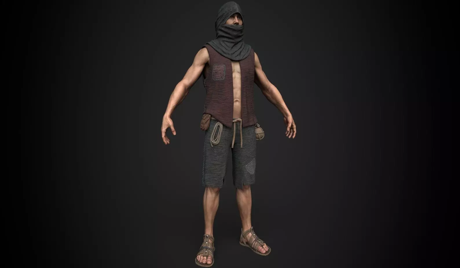Thief Low-poly 3D model_0