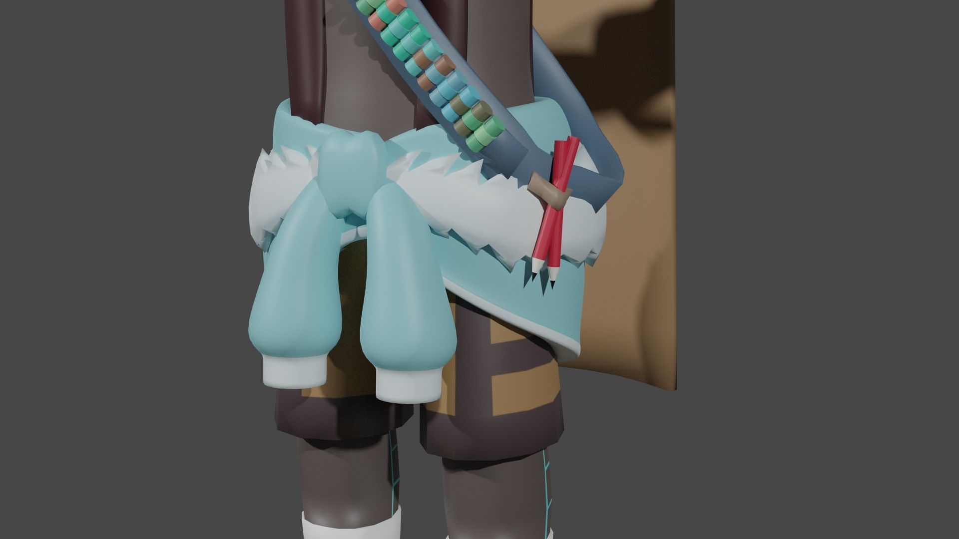 Skull Boy Low-poly 3D model_5