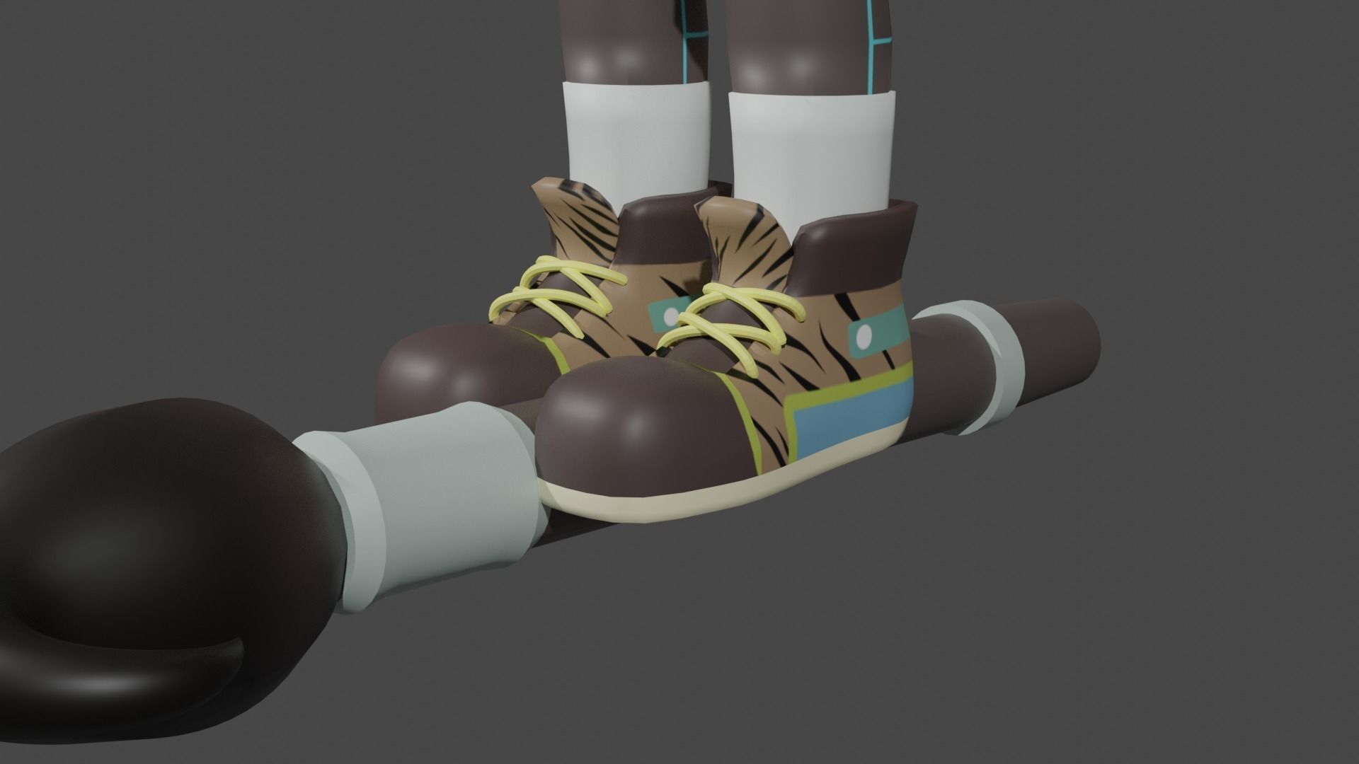 Skull Boy Low-poly 3D model_6