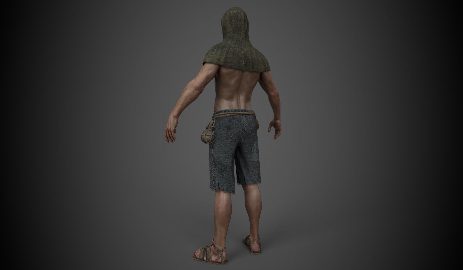 Transport Worker Low-poly 3D model_1