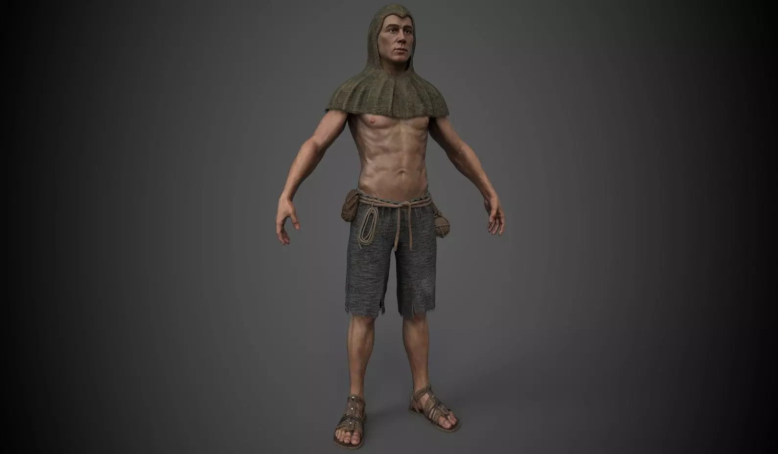 Transport Worker Low-poly 3D model_0