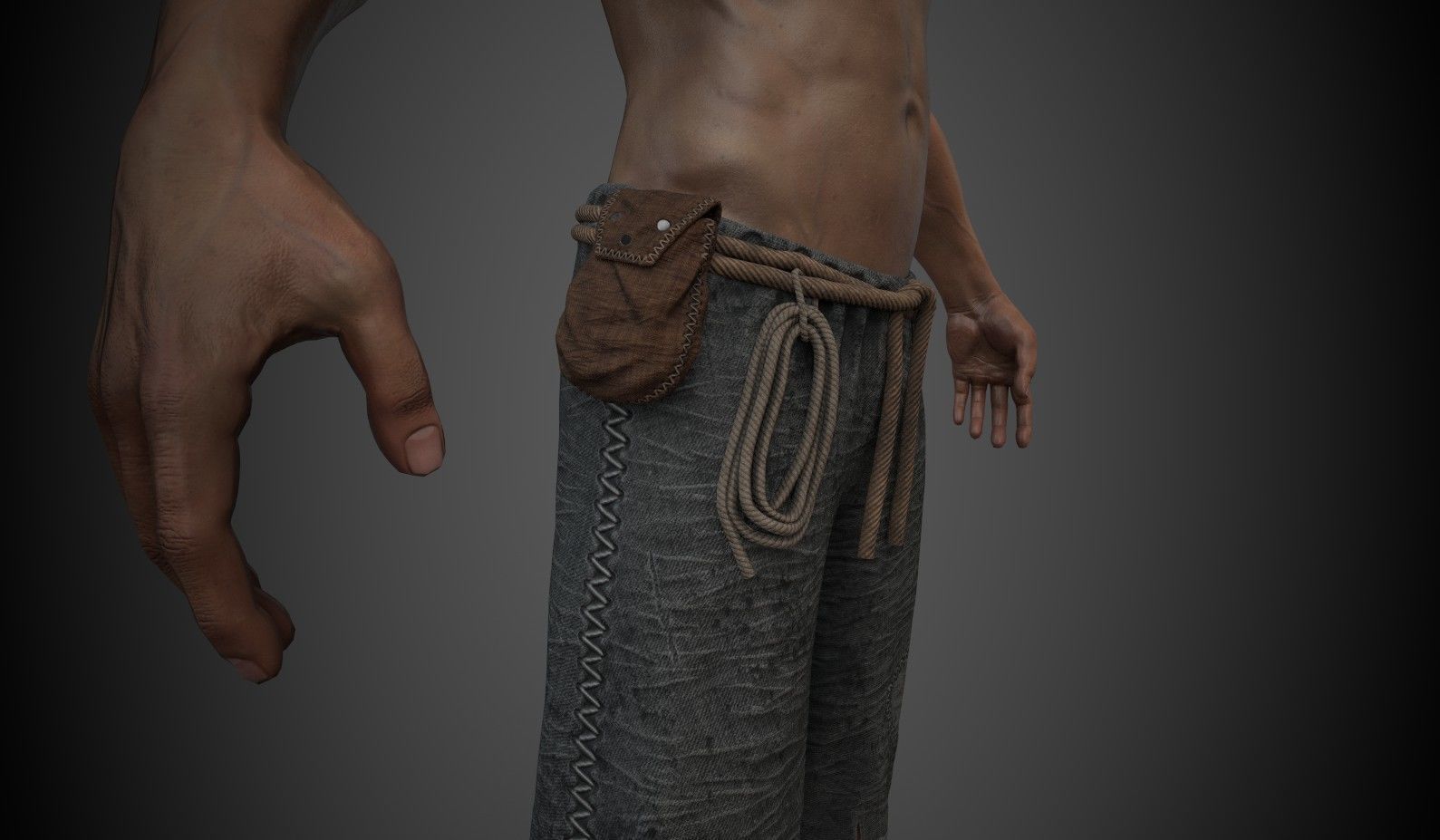 Transport Worker Low-poly 3D model_4