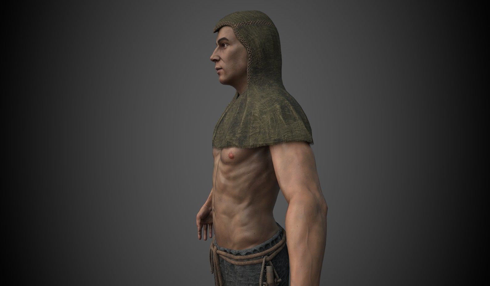 Transport Worker Low-poly 3D model_3